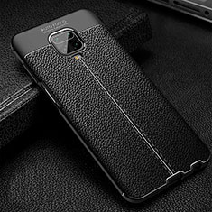 Custodia Silicone Morbida In Pelle Cover WL2 per Xiaomi Redmi Note 9 Pro Max Nero