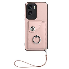 Custodia Silicone Morbida In Pelle Cover XK1 per Huawei Honor 90 Lite 5G Oro Rosa