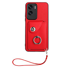 Custodia Silicone Morbida In Pelle Cover XK1 per Huawei Honor 90 Lite 5G Rosso