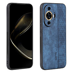Custodia Silicone Morbida In Pelle Cover YZ1 per Huawei Nova 11 Pro Blu