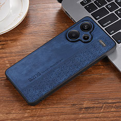 Custodia Silicone Morbida In Pelle Cover YZ1 per Xiaomi Redmi Note 13 Pro+ Plus 5G Blu