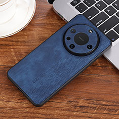 Custodia Silicone Morbida In Pelle Cover YZ2 per Huawei Mate 60 Blu