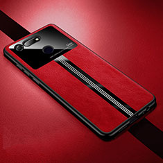 Custodia Silicone Morbida In Pelle Cover Z01 per Huawei Honor V20 Rosso