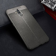 Custodia Silicone Morbida In Pelle Cover Z01 per Huawei Mate 20 Lite Grigio