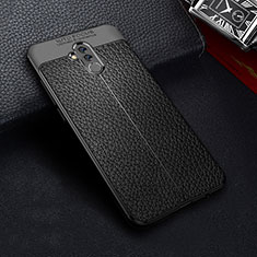 Custodia Silicone Morbida In Pelle Cover Z01 per Huawei Mate 20 Lite Nero