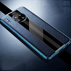 Custodia Silicone Morbida In Pelle Cover Z01 per Huawei Mate 30 Pro 5G Blu