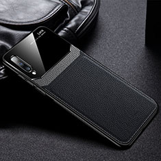 Custodia Silicone Morbida In Pelle Cover Z01 per Samsung Galaxy A90 5G Nero