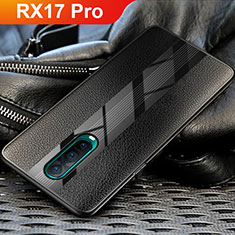 Custodia Silicone Morbida In Pelle per Oppo RX17 Pro Nero