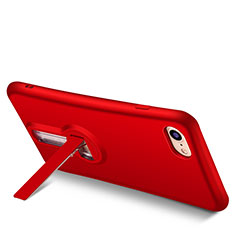 Custodia Silicone Morbida Lucido con Supporto S02 per Apple iPhone 7 Rosso
