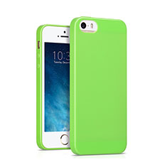 Custodia Silicone Morbida Lucido per Apple iPhone 5 Verde