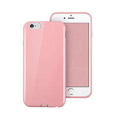 Custodia Silicone Morbida Lucido per Apple iPhone 6S Rosa