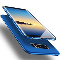 Custodia Silicone Morbida Lucido per Samsung Galaxy Note 8 Blu