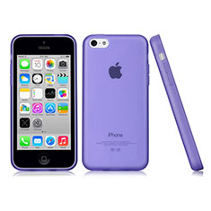 Custodia Silicone Morbida Opaca per Apple iPhone 5C Viola