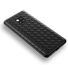 Custodia Silicone Morbida Spigato B02 per Huawei Mate 20 Pro Nero