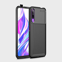 Custodia Silicone Morbida Spigato B02 per Huawei Y9s Nero