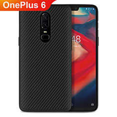 Custodia Silicone Morbida Spigato B02 per OnePlus 6 Nero