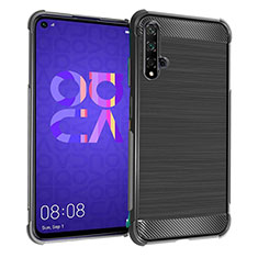 Custodia Silicone Morbida Spigato B03 per Huawei Honor 20 Nero