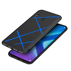 Custodia Silicone Morbida Spigato per Huawei Honor V10 Lite Blu