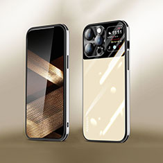 Custodia Silicone Specchio Laterale Cover AT2 per Apple iPhone 14 Pro Oro