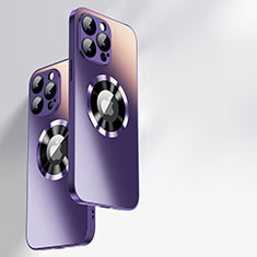 Custodia Silicone Specchio Laterale Cover con Mag-Safe Magnetic per Apple iPhone 14 Pro Viola