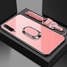 Custodia Silicone Specchio Laterale Cover con Magnetico Anello Supporto per Huawei Honor 9X Pro Rosa
