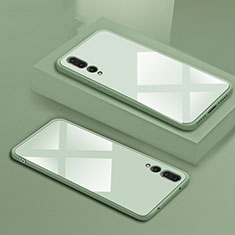Custodia Silicone Specchio Laterale Cover F02 per Huawei P20 Pro Verde