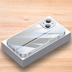 Custodia Silicone Specchio Laterale Cover JL1 per Apple iPhone 13 Argento