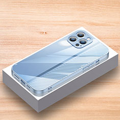 Custodia Silicone Specchio Laterale Cover JL1 per Apple iPhone 13 Pro Blu