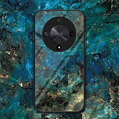 Custodia Silicone Specchio Laterale Cover LS1 per Huawei Honor Magic6 Lite 5G Blu