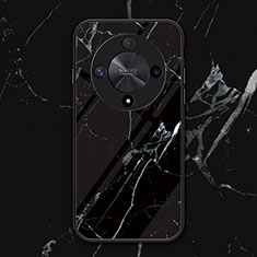 Custodia Silicone Specchio Laterale Cover LS1 per Huawei Honor X9b 5G Nero