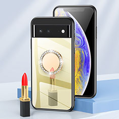 Custodia Silicone Specchio Laterale Cover LS2 per Google Pixel 6 5G Oro