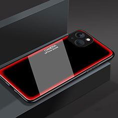 Custodia Silicone Specchio Laterale Cover M01 per Apple iPhone 13 Mini Rosso