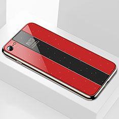 Custodia Silicone Specchio Laterale Cover M01 per Apple iPhone 6 Plus Rosso