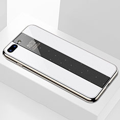 Custodia Silicone Specchio Laterale Cover M01 per Apple iPhone 7 Plus Bianco