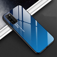Custodia Silicone Specchio Laterale Cover M01 per Huawei Honor 30 Lite 5G Blu