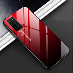 Custodia Silicone Specchio Laterale Cover M01 per Huawei Honor 30 Lite 5G Rosso