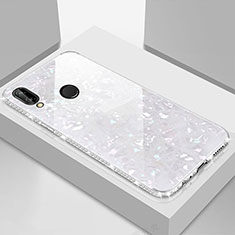 Custodia Silicone Specchio Laterale Cover M01 per Huawei Honor 8X Bianco