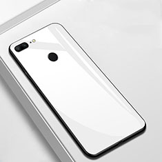 Custodia Silicone Specchio Laterale Cover M01 per Huawei Honor 9 Lite Bianco