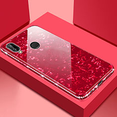 Custodia Silicone Specchio Laterale Cover M01 per Huawei Honor V10 Lite Rosso