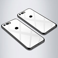 Custodia Silicone Specchio Laterale Cover M01 per Huawei Honor V20 Bianco
