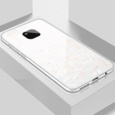 Custodia Silicone Specchio Laterale Cover M01 per Huawei Mate 20 Pro Bianco