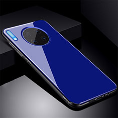 Custodia Silicone Specchio Laterale Cover M01 per Huawei Mate 30 Pro Blu