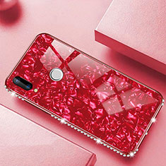 Custodia Silicone Specchio Laterale Cover M01 per Huawei Nova 3e Rosso