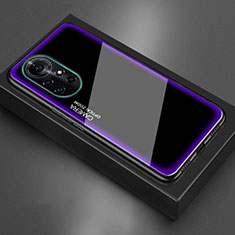 Custodia Silicone Specchio Laterale Cover M01 per Huawei Nova 8 Pro 5G Viola