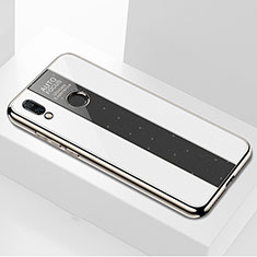 Custodia Silicone Specchio Laterale Cover M01 per Huawei P Smart+ Plus Bianco