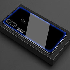 Custodia Silicone Specchio Laterale Cover M01 per Oppo A31 Blu