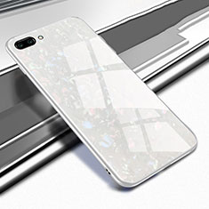 Custodia Silicone Specchio Laterale Cover M01 per Oppo AX5 Bianco