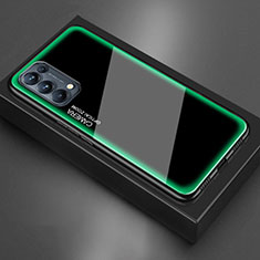 Custodia Silicone Specchio Laterale Cover M01 per Oppo Find X3 Lite 5G Verde