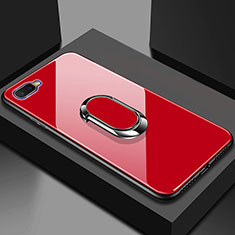 Custodia Silicone Specchio Laterale Cover M01 per Oppo K1 Rosso