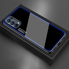 Custodia Silicone Specchio Laterale Cover M01 per Oppo Reno5 5G Blu